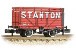 8 Plank Wagon, Coke Rails, "Stanton" Red N Gauge 